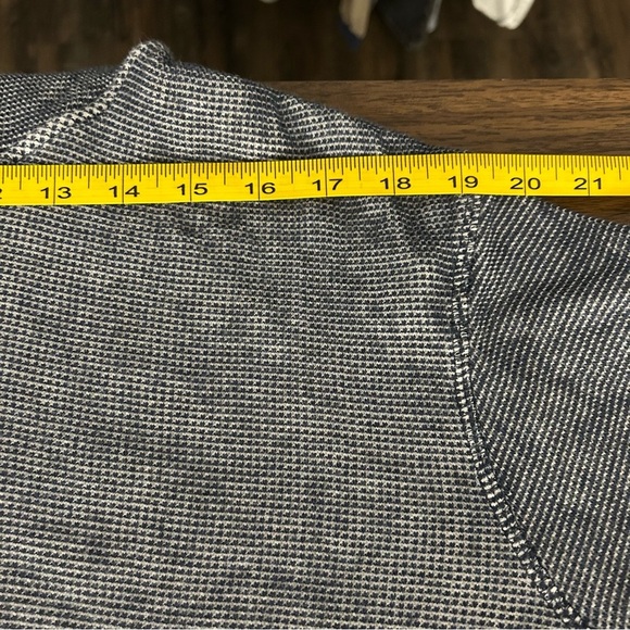 Lucky Brand Hoodie Mens L Gray Blue Henley Long Sleeve Hooded Pullover Sweater - Picture 6 of 9